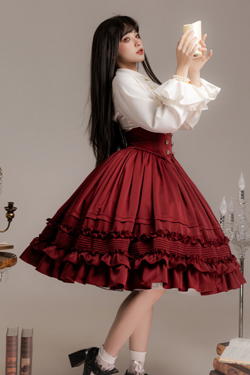 [pre-order] Classic Shirt + Ruffled Retro Lolita Skirt