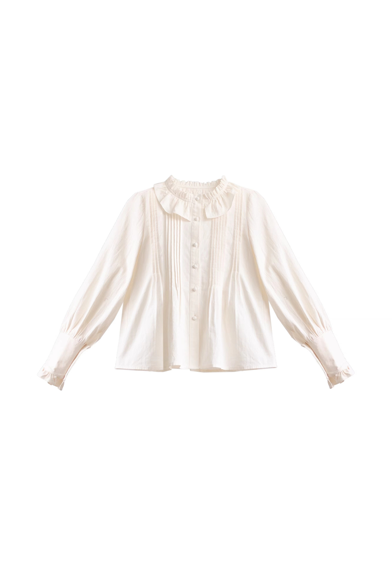 White Snow Long Coat + Shirt + Skirt