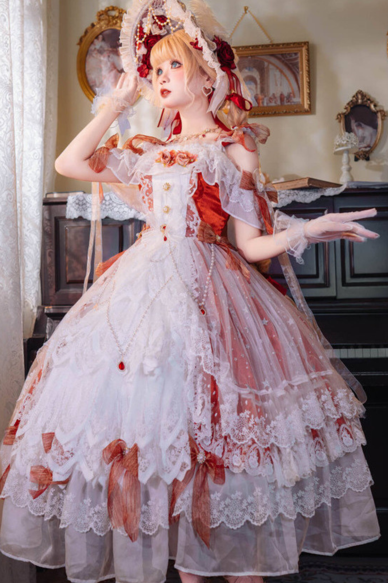 Sweet Lolita Flower Hat + Necklace