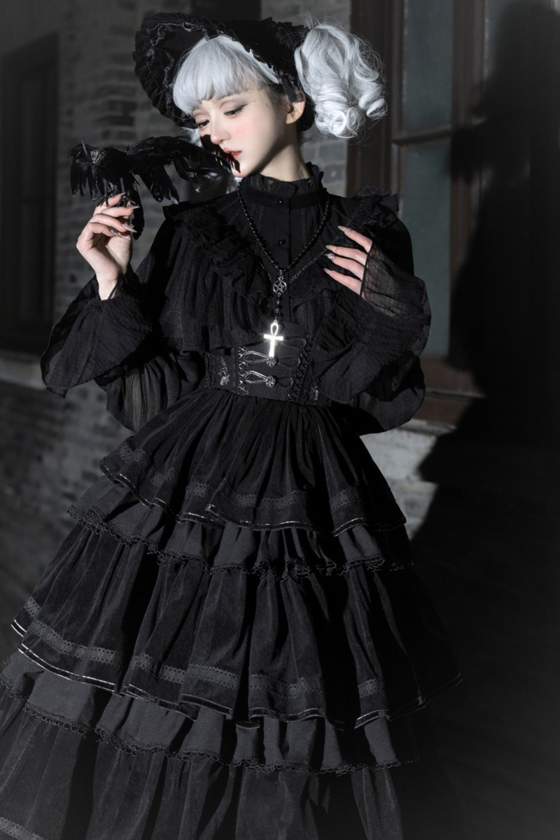 [pre-order] Lolita Shirt + Fishbone Corset Skirt