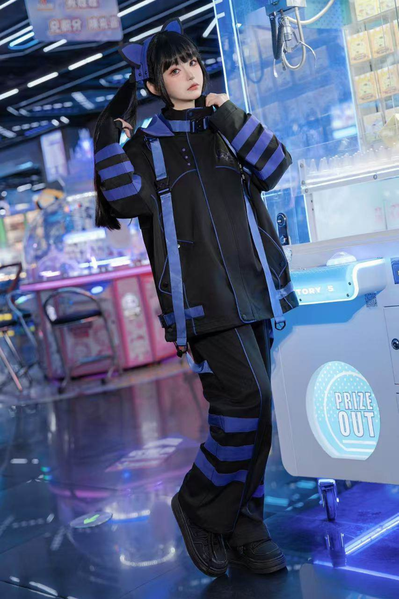 Subculture Cyber Jacket + Shorts + Long Pants + Leg Warmers + Cat Hair Accessory + Tail