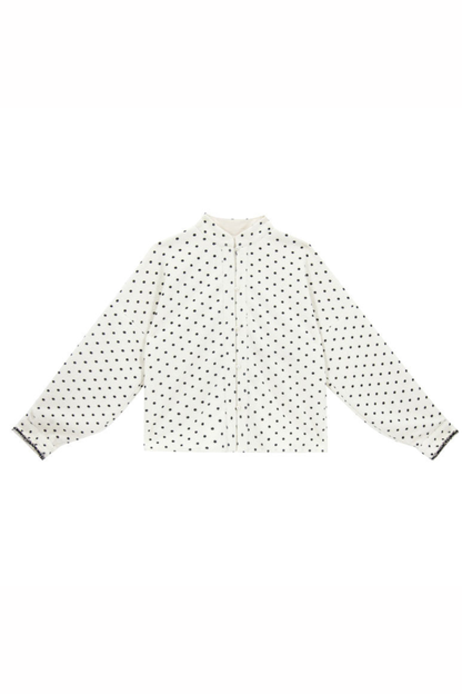 Butterfly Ink Dot Jacket + Top + Long Skirt + Brooch