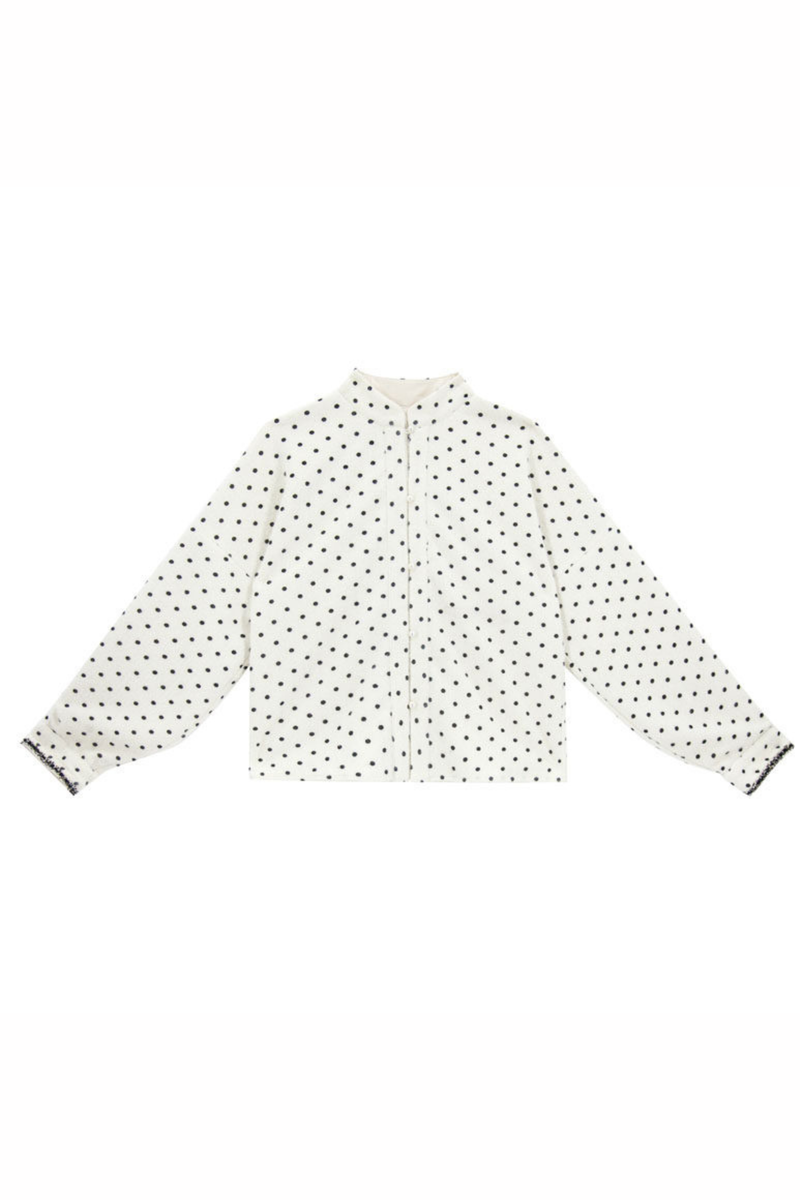 Butterfly Ink Dot Jacket + Top + Long Skirt + Brooch
