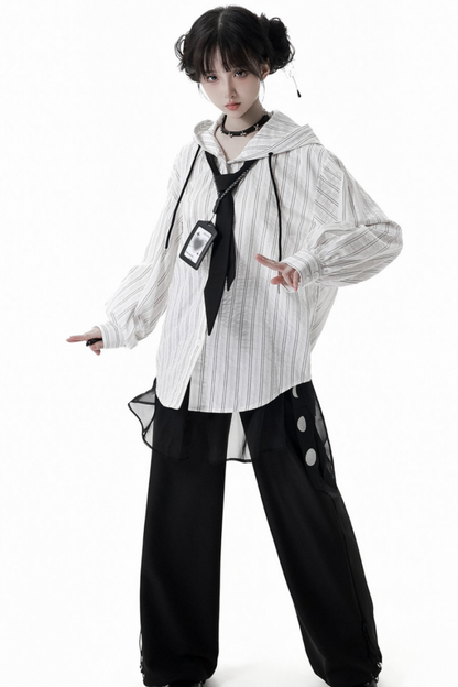 Striped Couple Girlfriend Chinese-style Set