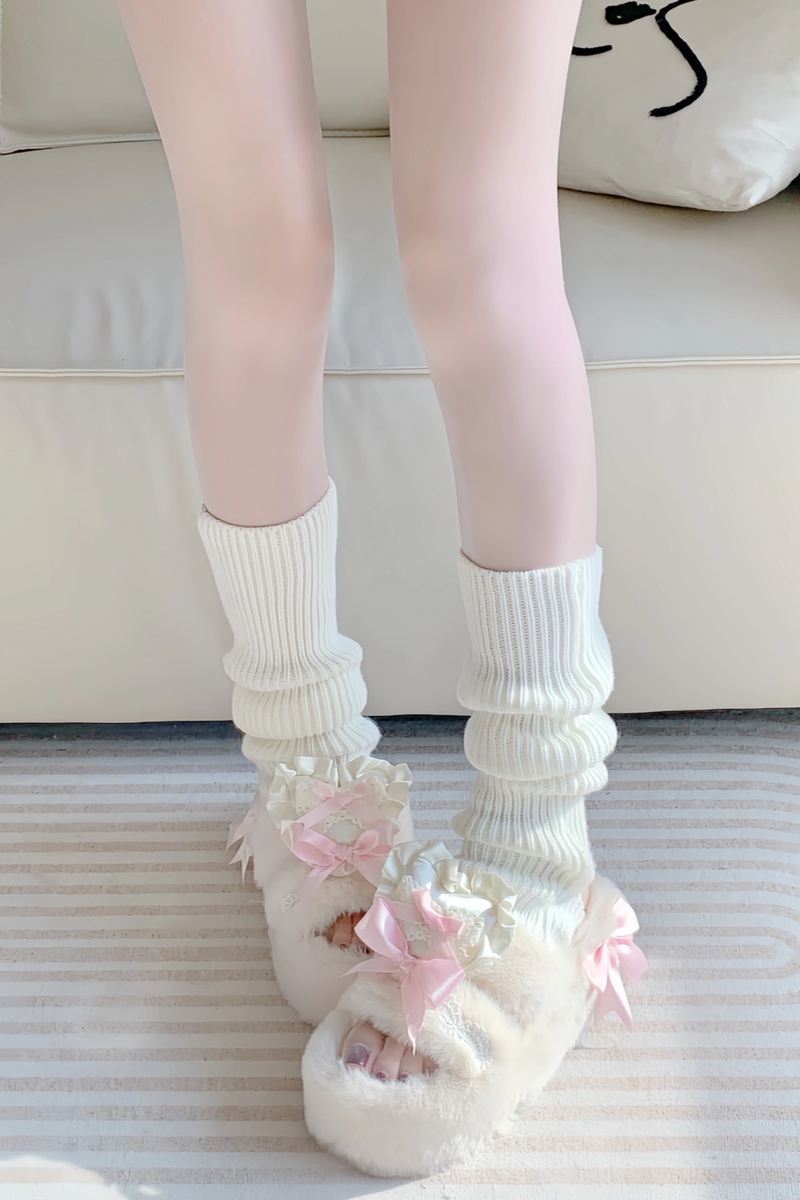 Bunny Fur Lolita Slippers