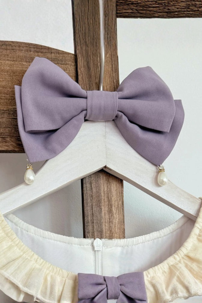 [pre-order] Striped Lolita Dress + Ribbon Clip