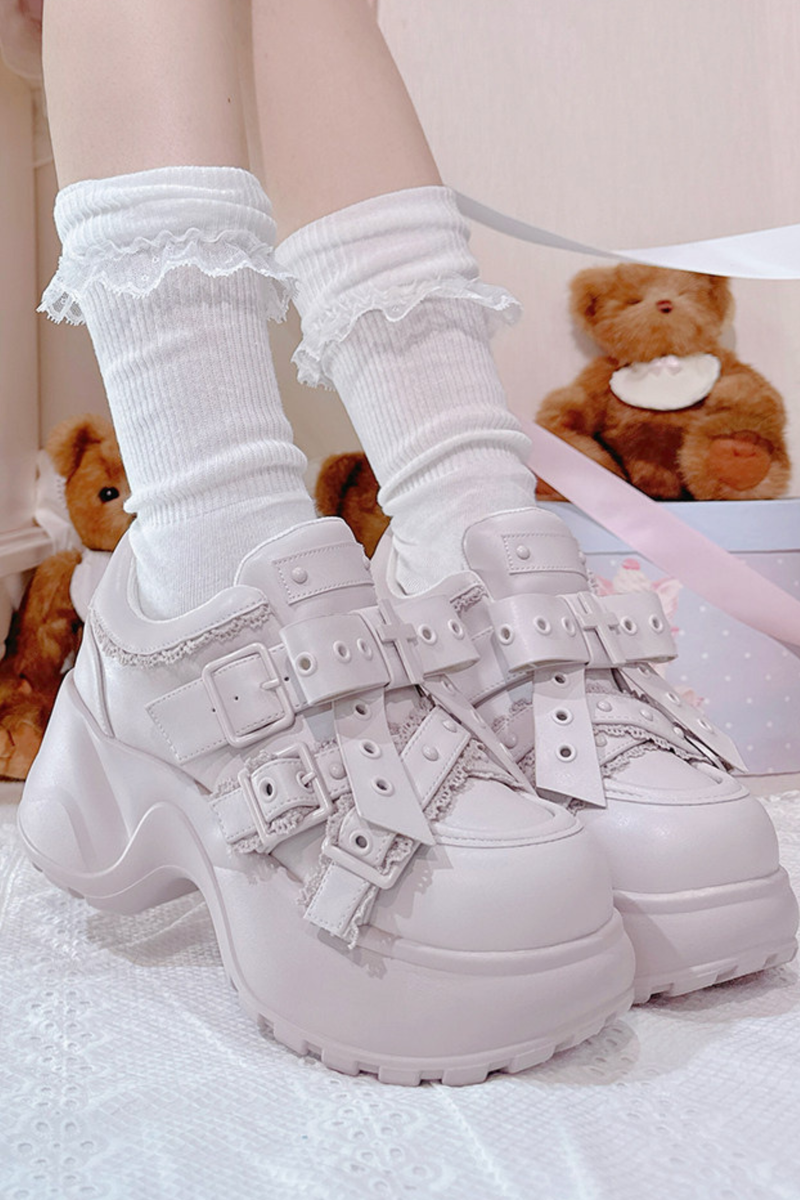 Ribbon Subculture Platform Shoes