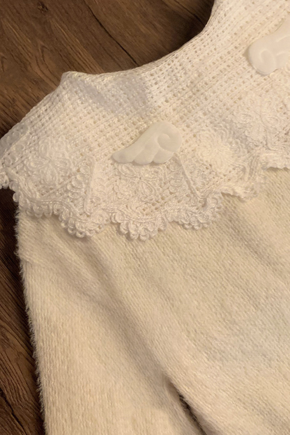 Little Feather Doll Top + Tiered Skirt + Cardigan