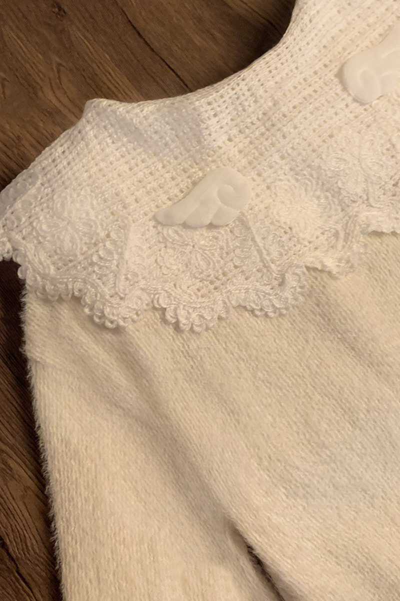 Little Feather Doll Top + Tiered Skirt + Cardigan