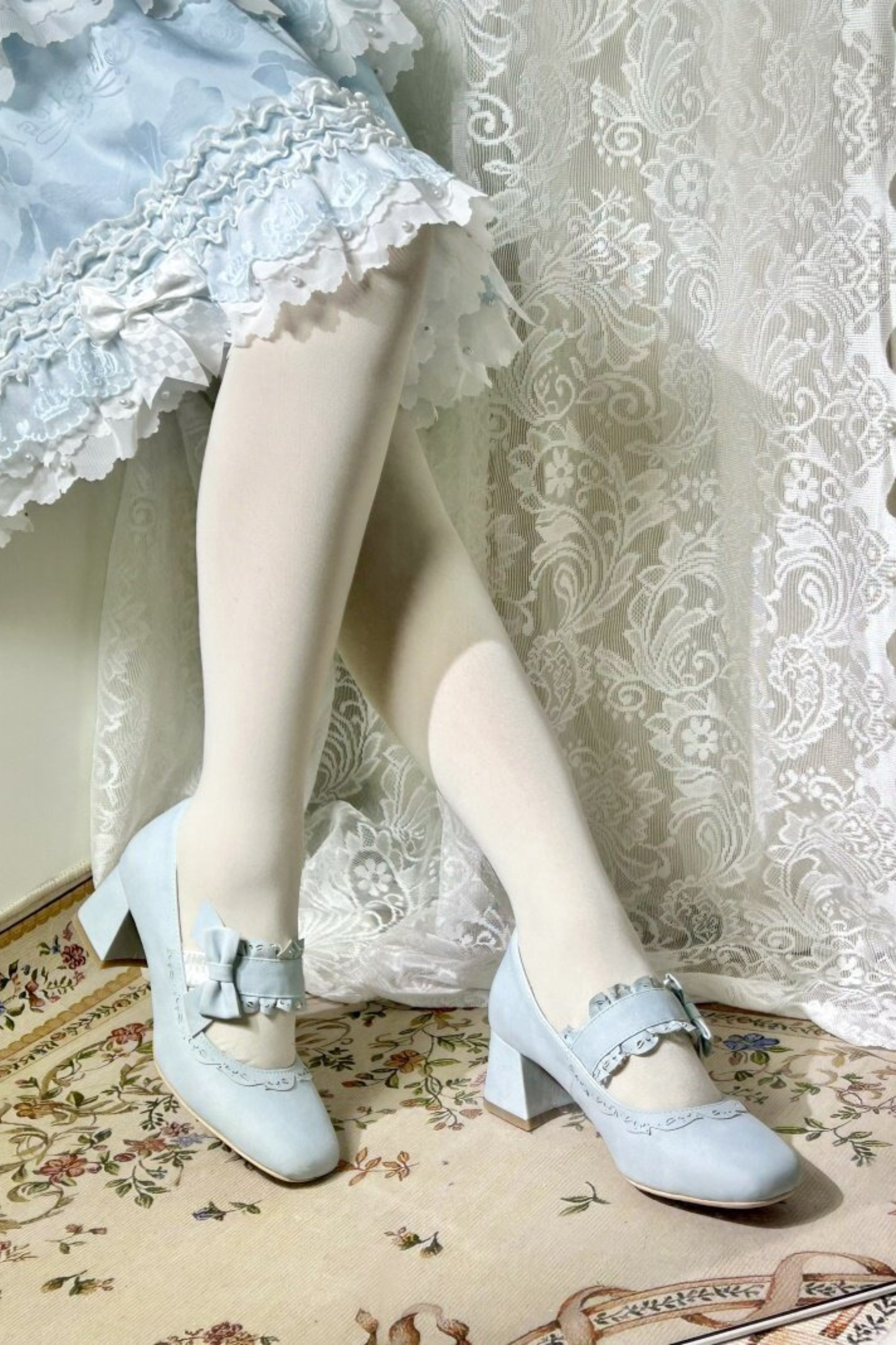 Butterfly Mid Heel Lolita Shoes