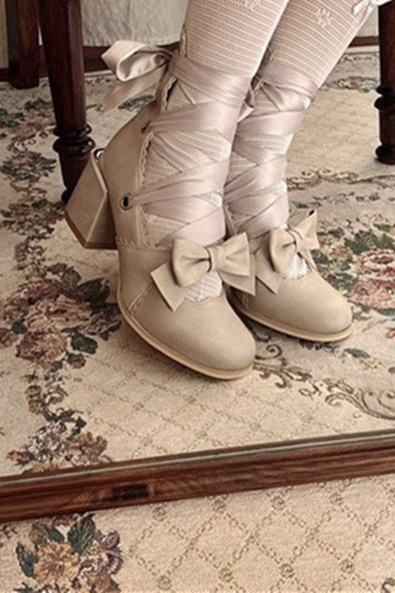 Lace-up Retro Lolita Shoes