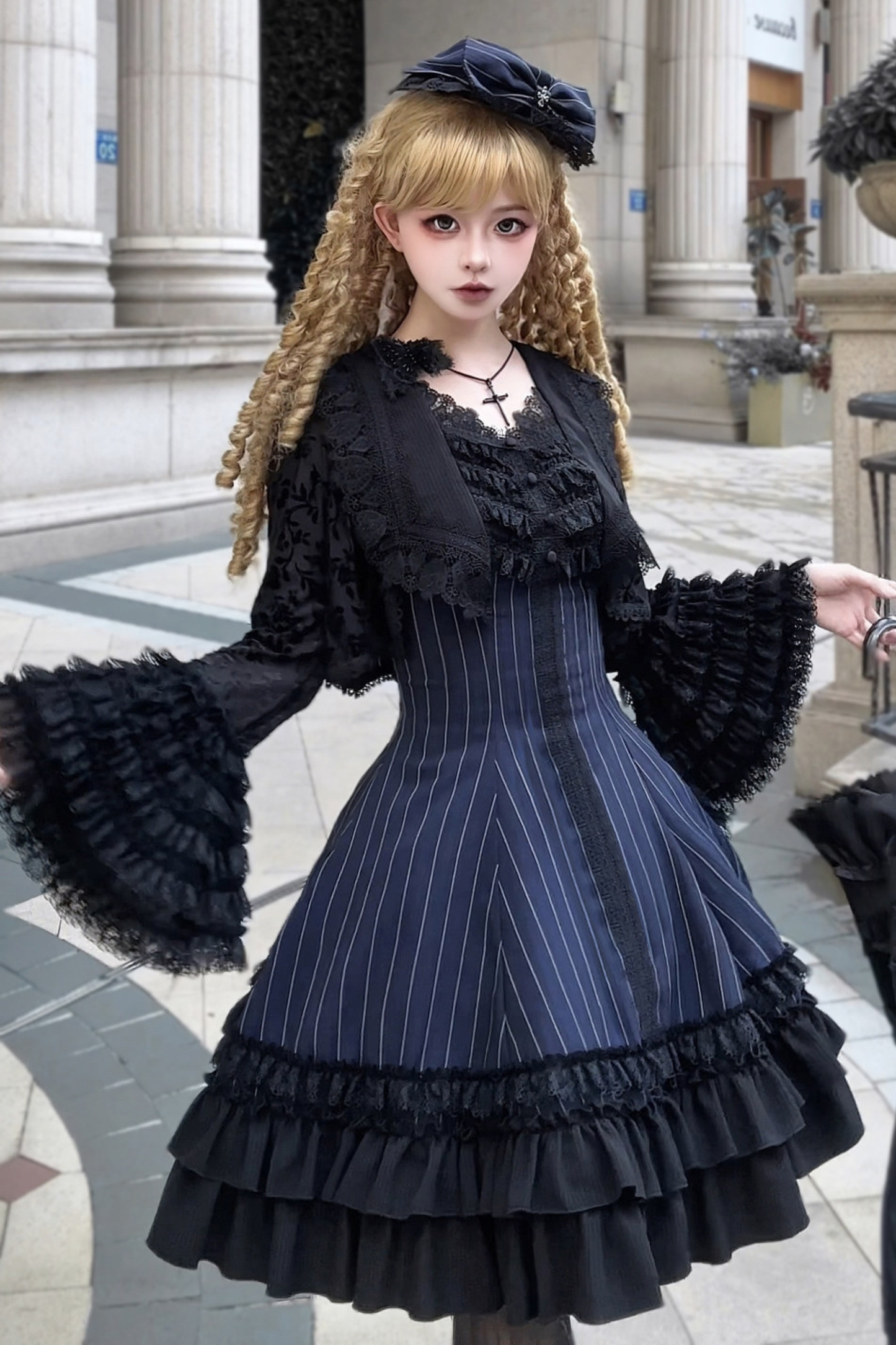 Slim-fit Gothic Lolita Jumper Skirt + Jacket