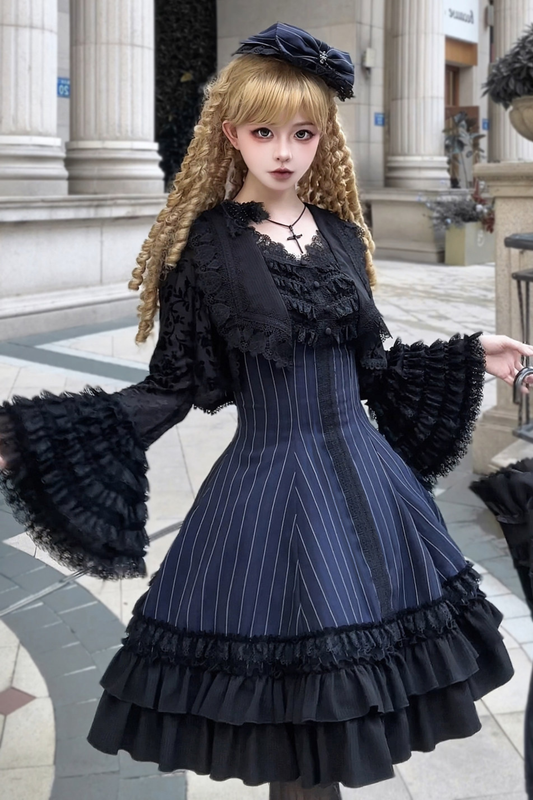 Slim-fit Gothic Lolita Jumper Skirt + Jacket