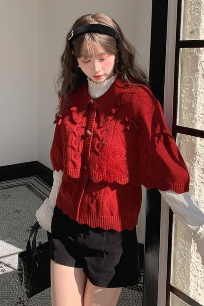 Girly Loose Lapel Sweater