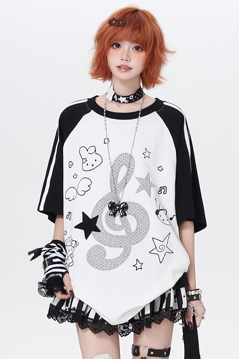 Music Raglan Oversized Top