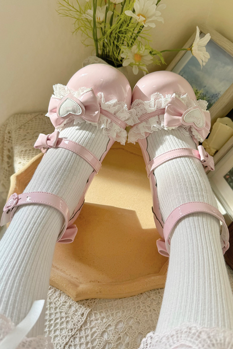 Lace Ribbon Lolita Shoes