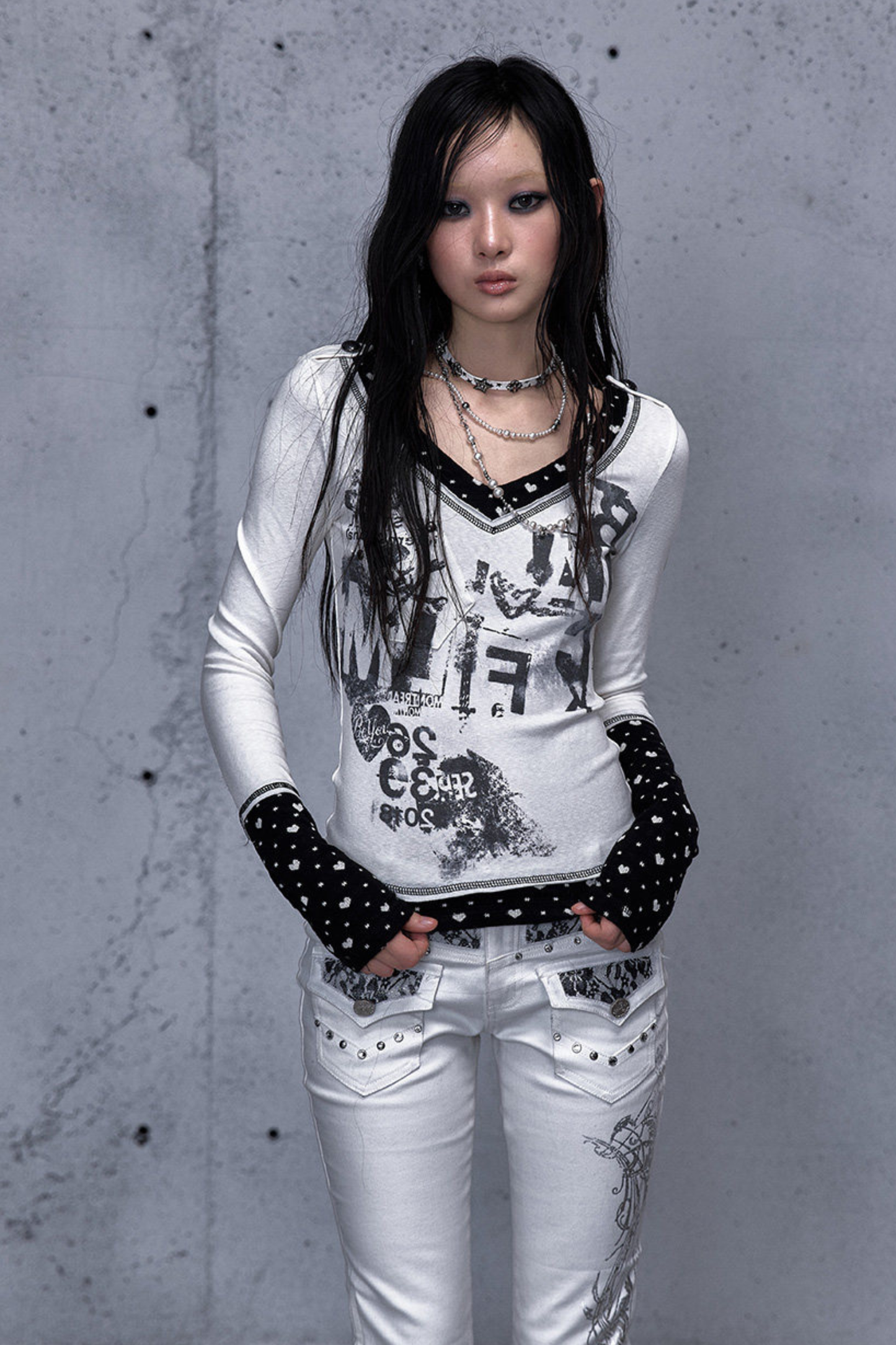 Retro Dark Patchwork Top