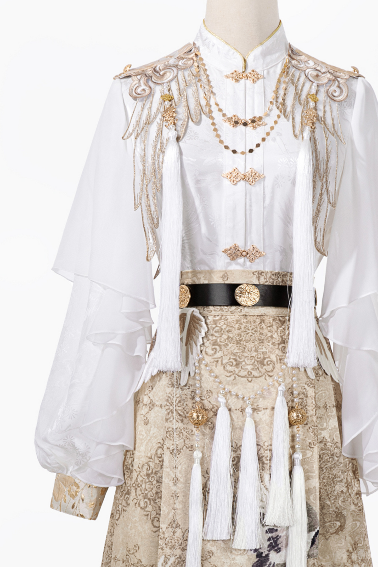Retro China Blouse + Long Skirt