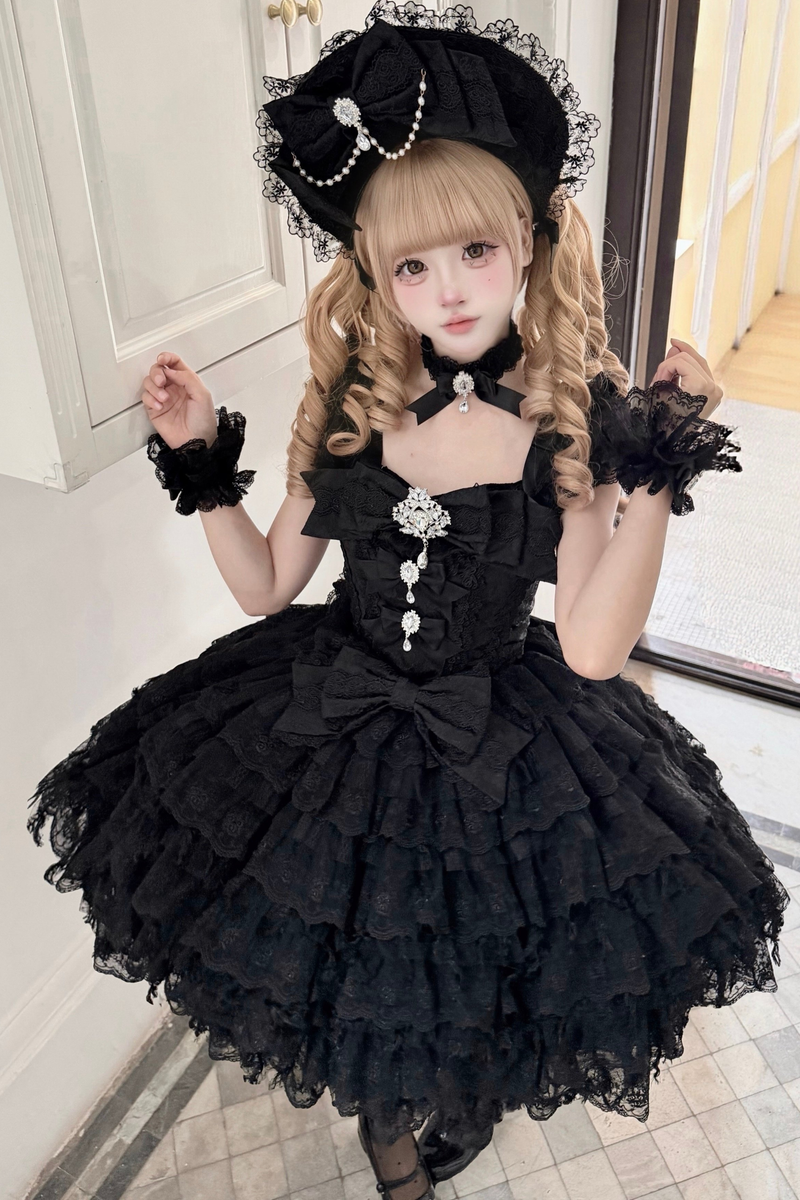 Sugar Lolita Dress + Necklace + Ribbon