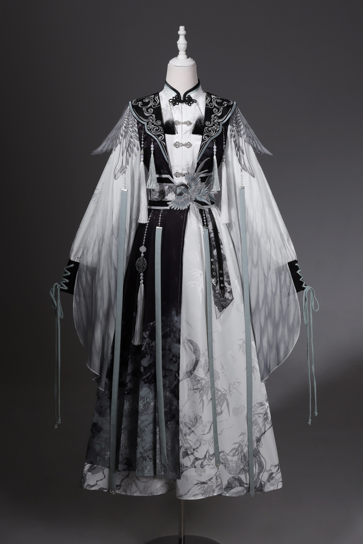 Chinese Big Sleeve Cape + Shirt + Long Skirt + Waist Belt + Chinese Top + Skirt + Camisole Dress + Leg Warmers