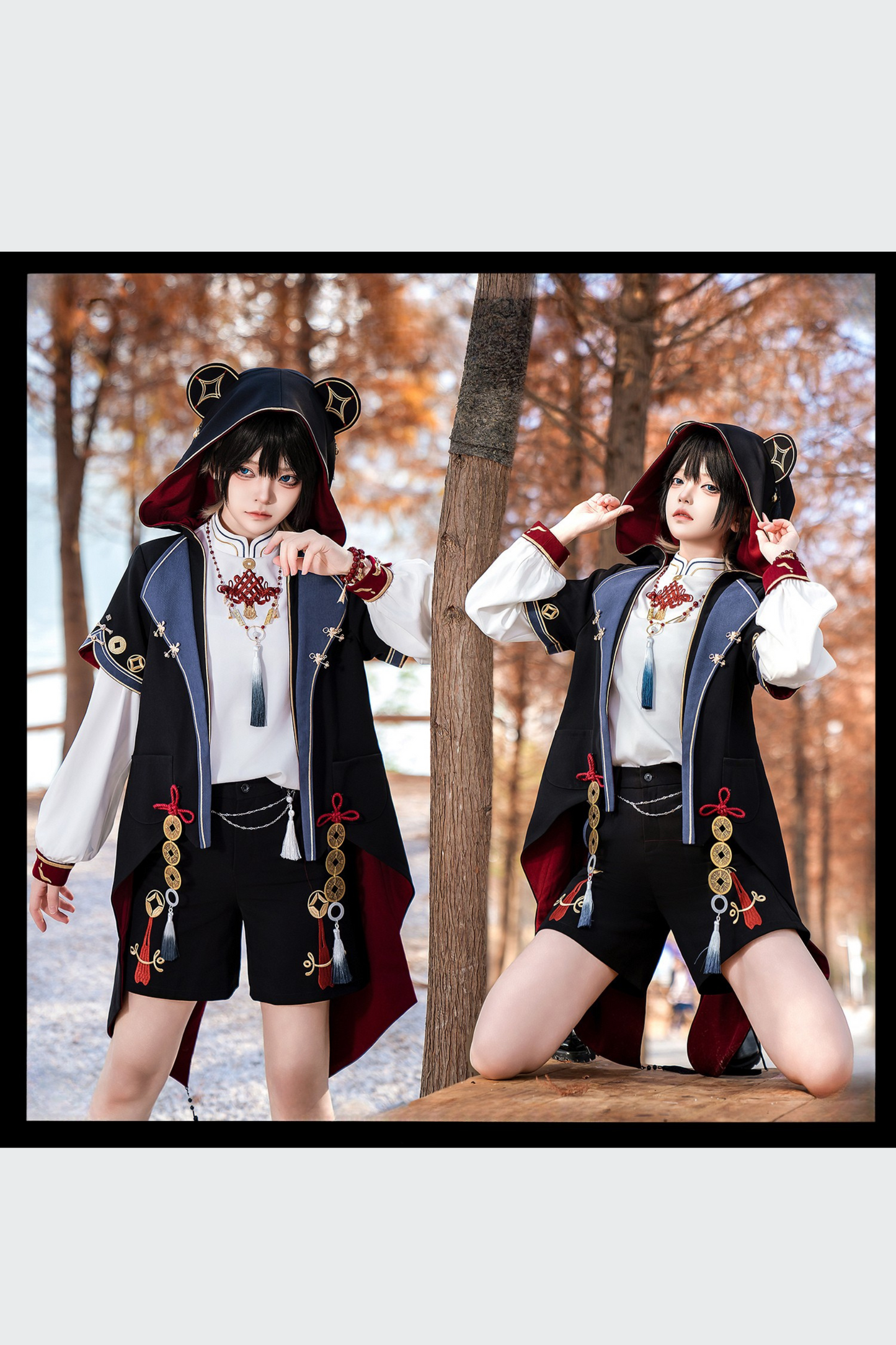 Treasure Chinese-style Element Hoodie Jacket Suit Set