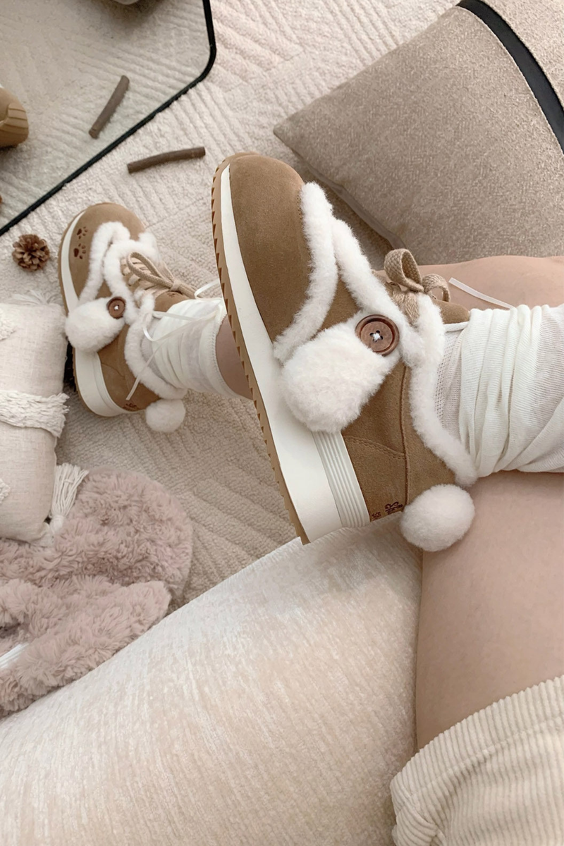 Fur Round Sweet Sneakers