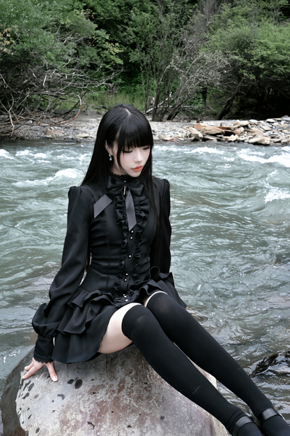 Night Visit Gothic Retro Dress