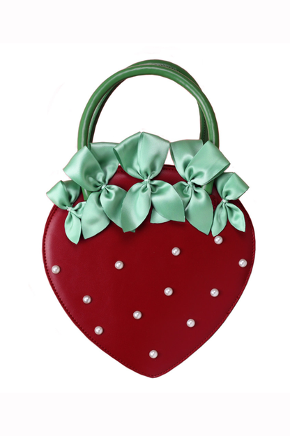 Strawberry Pearl Bow Handbag