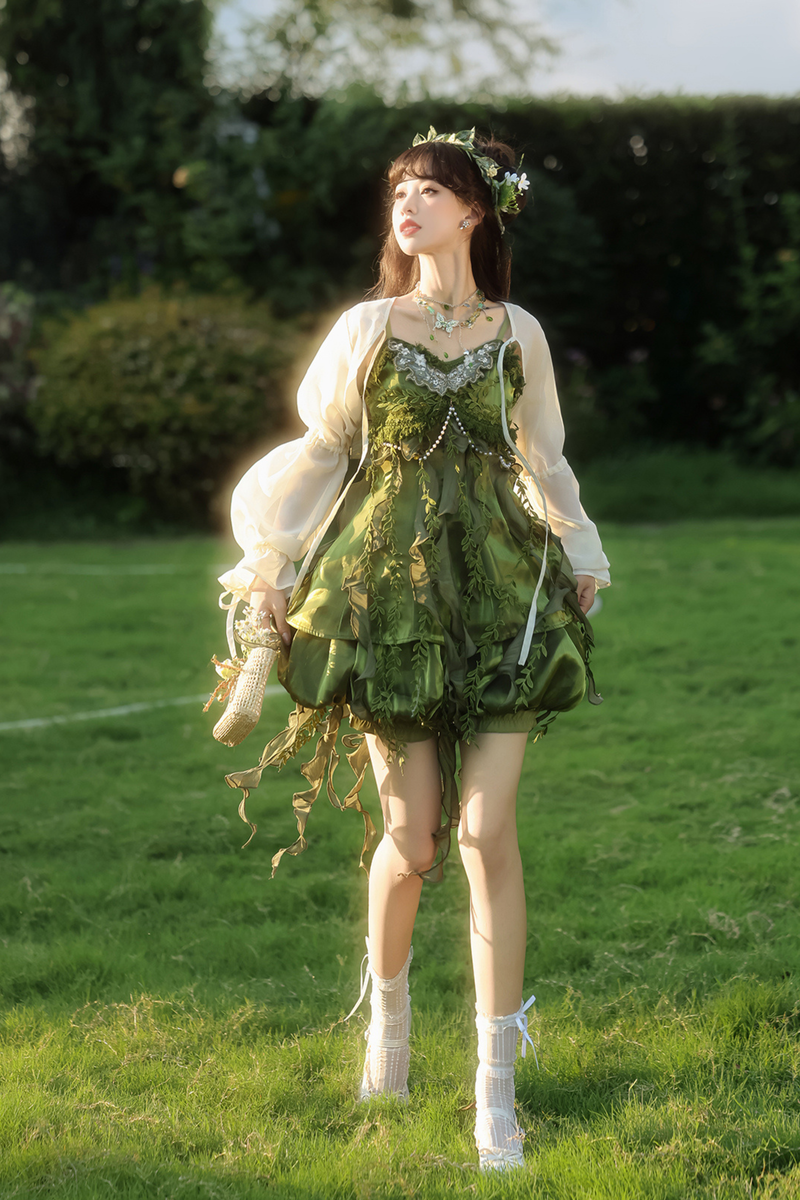 Forest Girl Chinese-style Dress + Top + Skirt