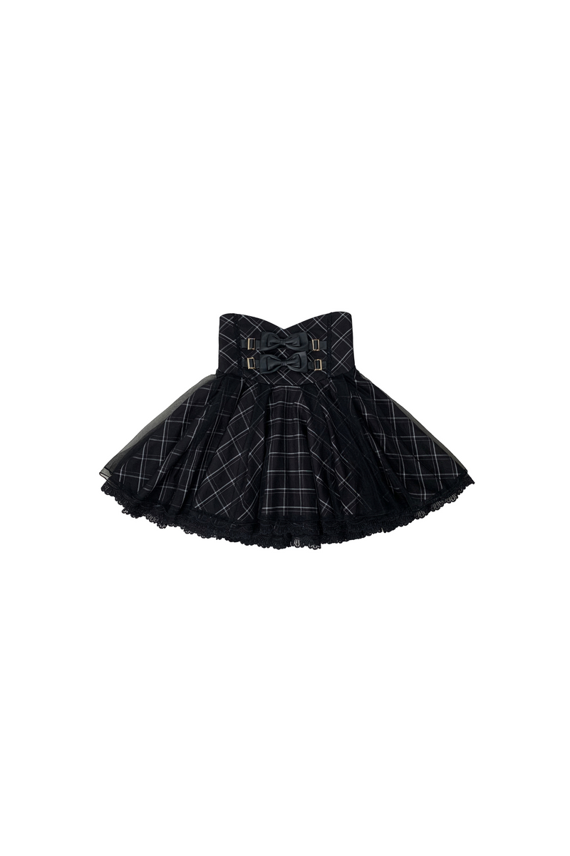 [pre-order] Sweet Dark Kawaii Ribbon Blouse + High Waist Skirt + Large Ribbon
