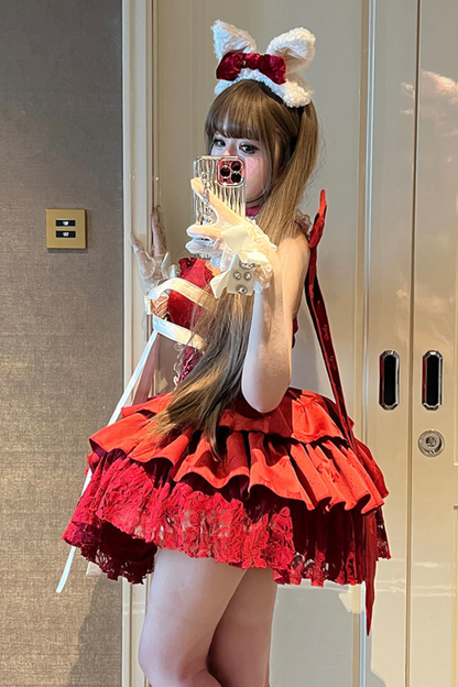 Holiday Lover Princess Dress + Snow Tail + Bell