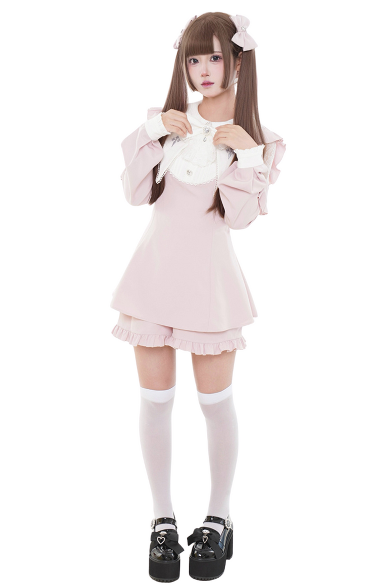 Sweet Pure Doll Peplum Top + Shorts
