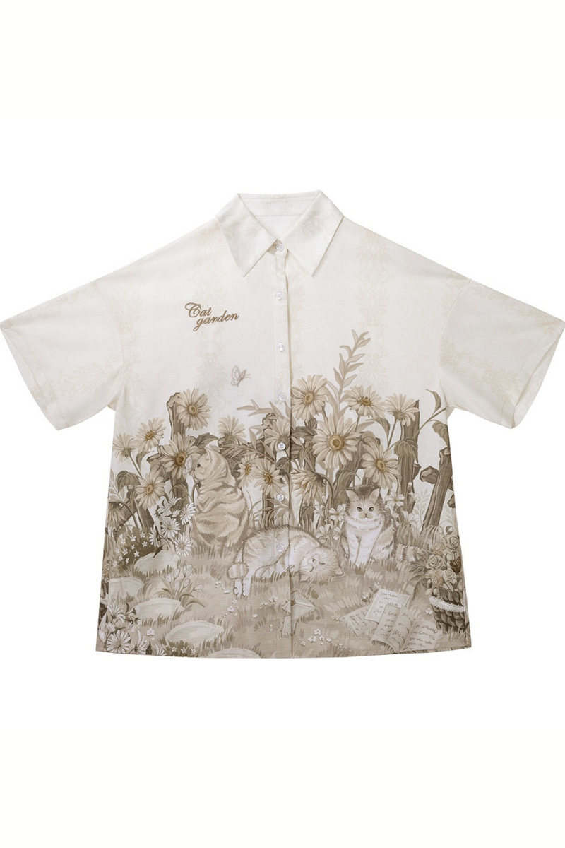[pre-order] Neutral Style Art Design Shirt + Camisole + Shorts