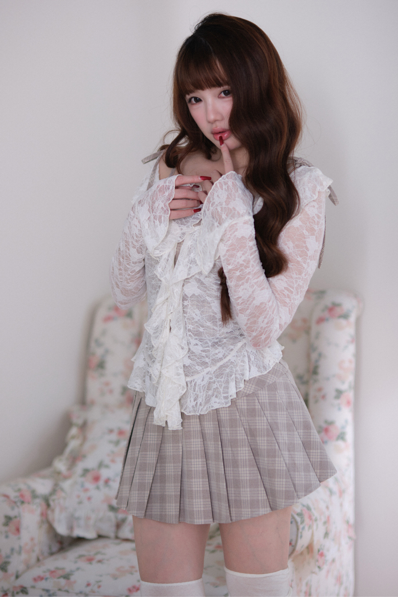Lace Top + Camisole Skirt