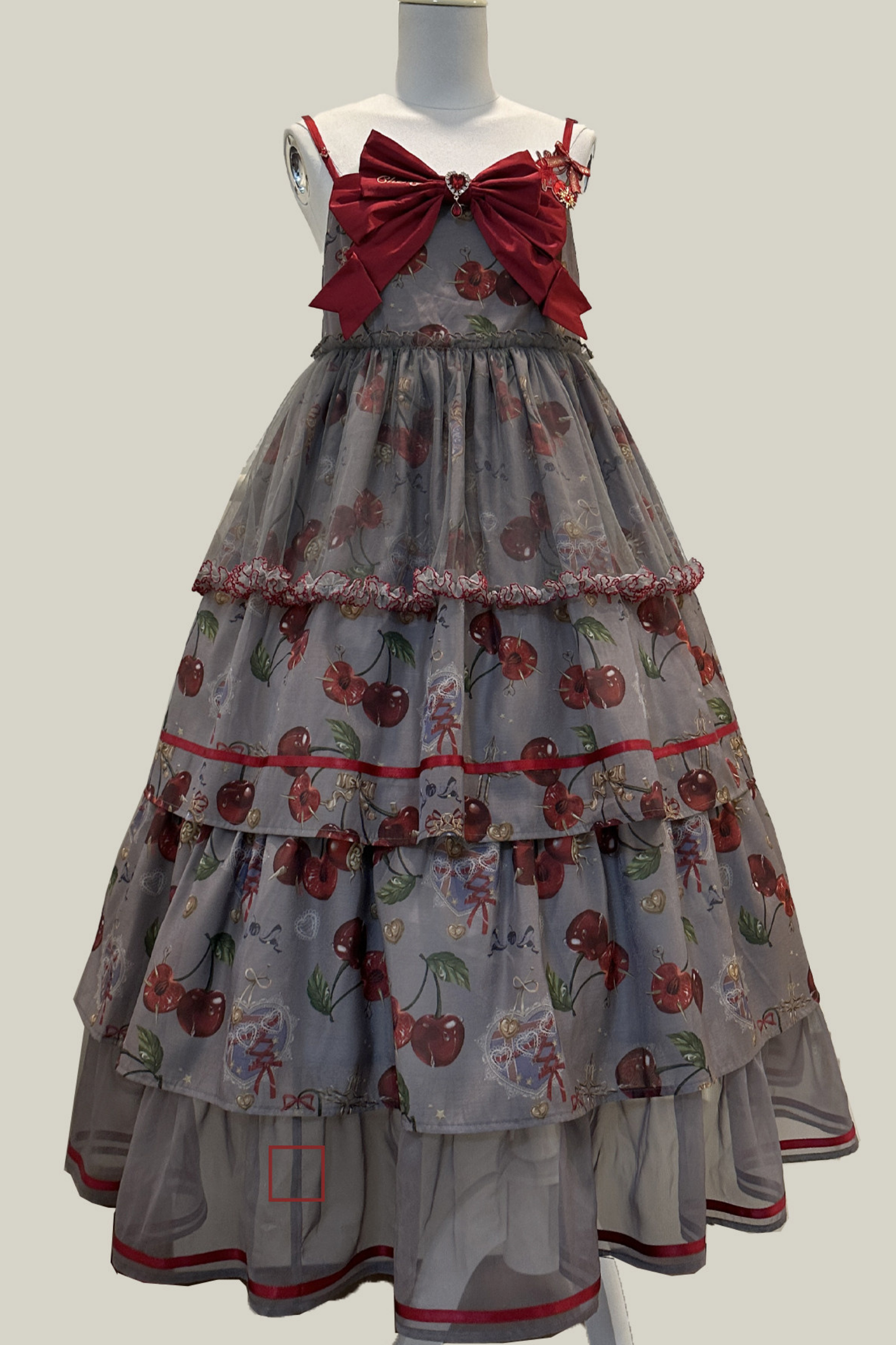 Retro Antique Cherry Sweet Lolita Dress + Jumper Skirt