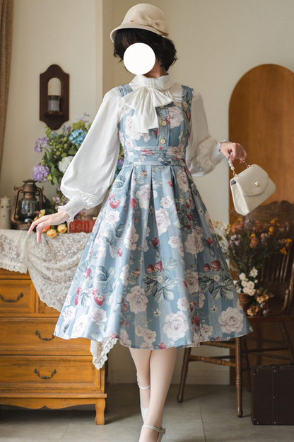 Retro Sleeveless Dress + Shirt