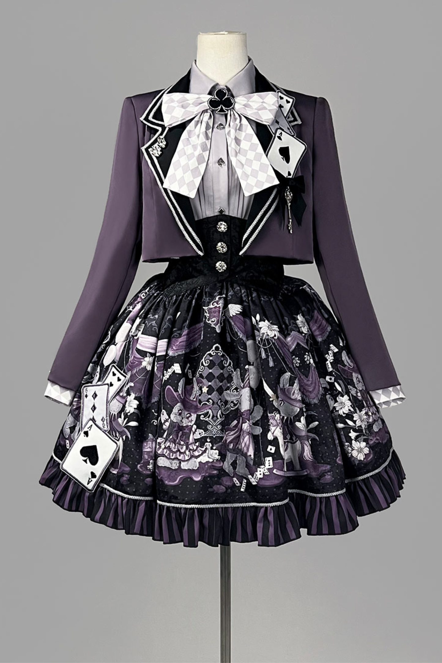 Night Alice Magic Theater Lolita Skirt + Shirt + Short Jacket