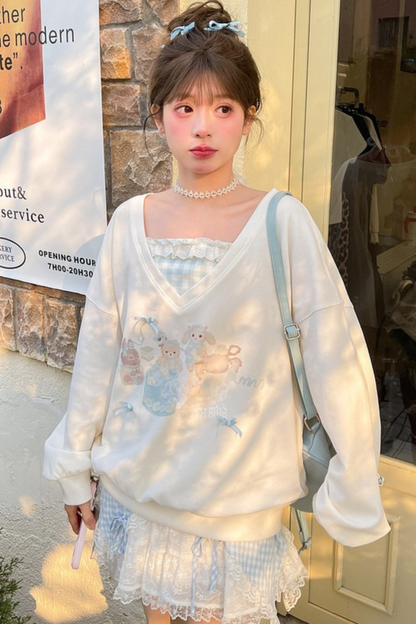 Girlfriend Sweet Top + Gingham Plaid Pants