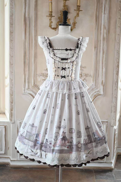 [pre-order Deadline: March 26] Cherry Lolita Dress + Jumper Skirt + Shirt + Bonnet + Headband