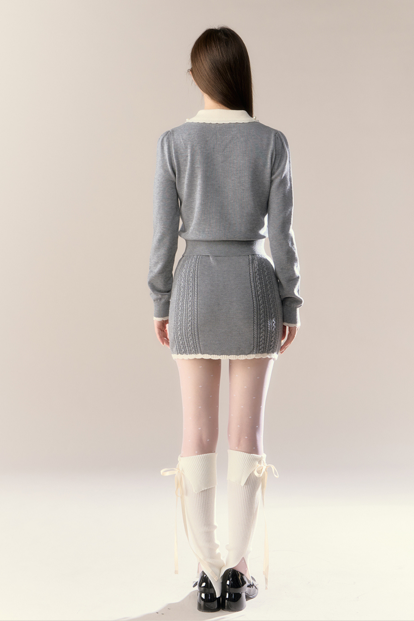 Sweet Island Doll Cardigan + Tight Skirt