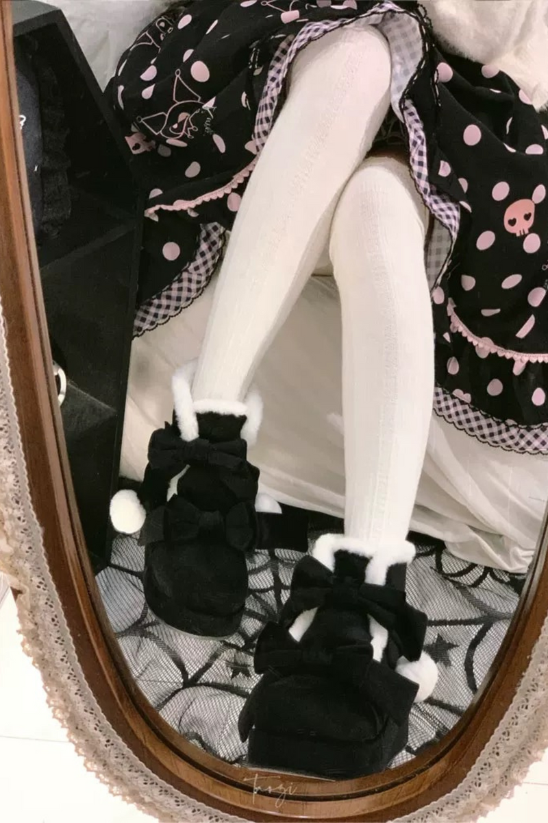 [pre-order] Ribbon Snow Girly Boots