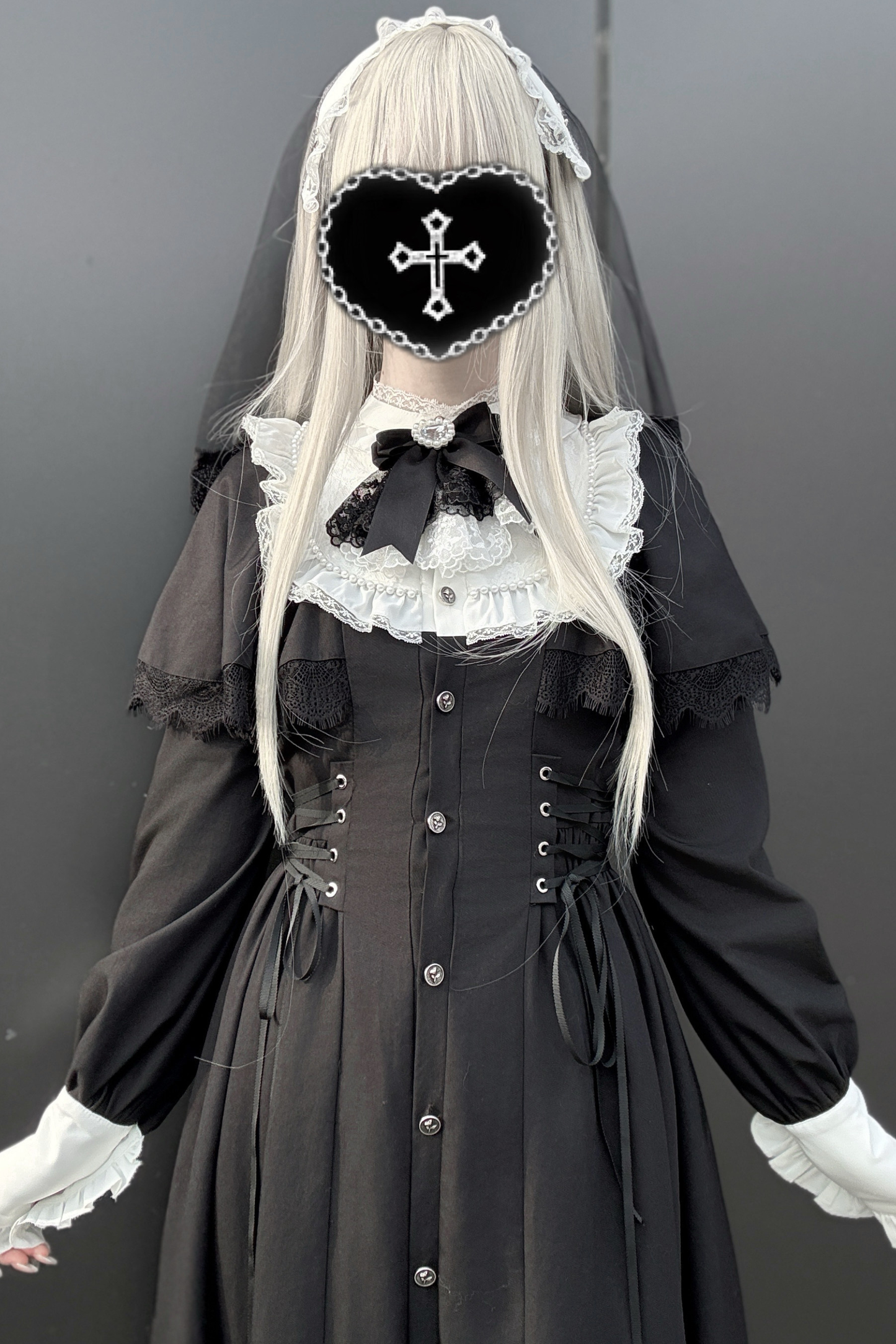 Gothic Layered Lace Long Dress