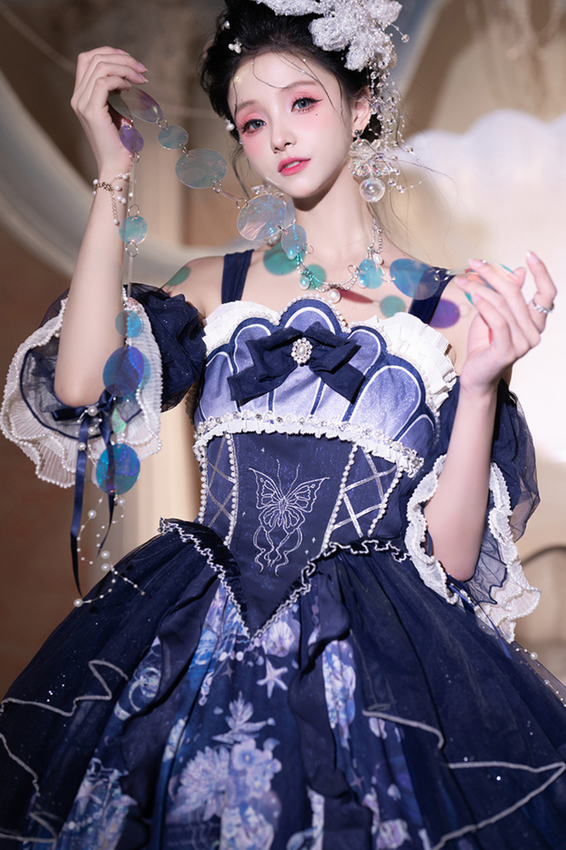 Strap Cherry Love Lolita Jsk + Wrist Sleeves + Necklace