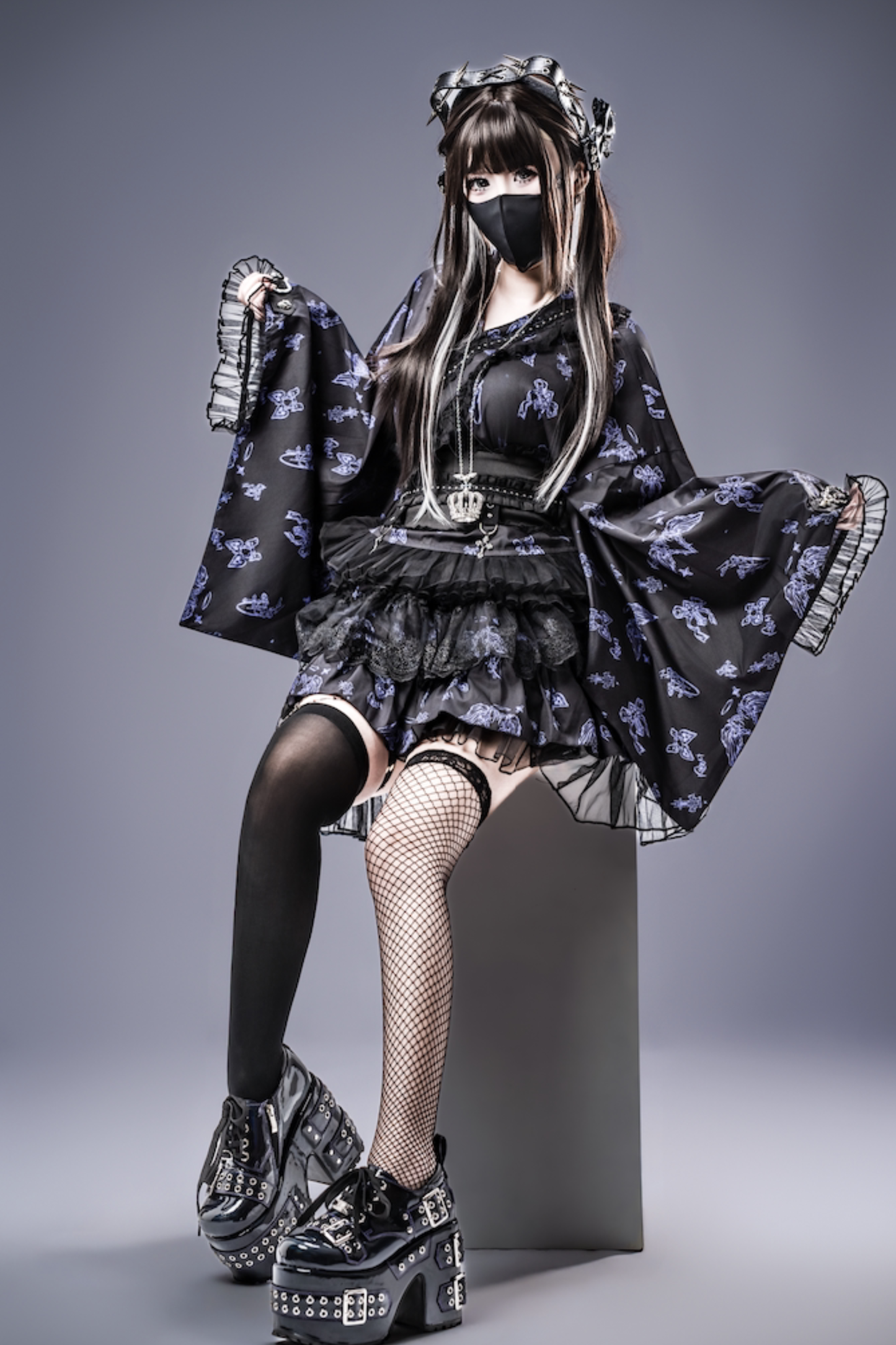 Galaxy Dark Lace Dark Kawaii Yukata