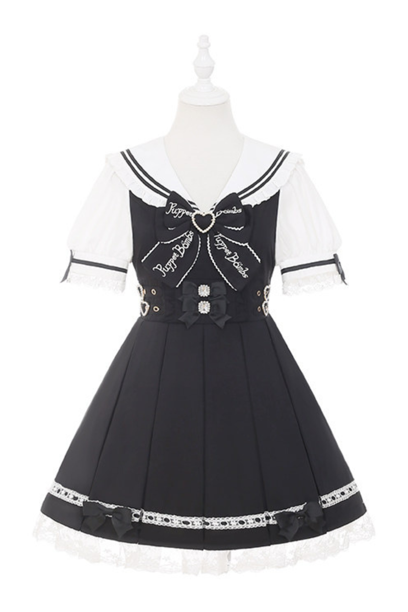 Dark Sweet Lace Sailor Dress