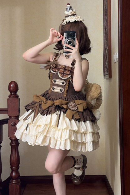 Hazel Doll Lolita Dress + Jumper Skirt + Bonnet + Hat + Necklace