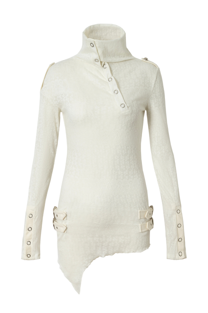 Retro Asymmetric Knit Sweater