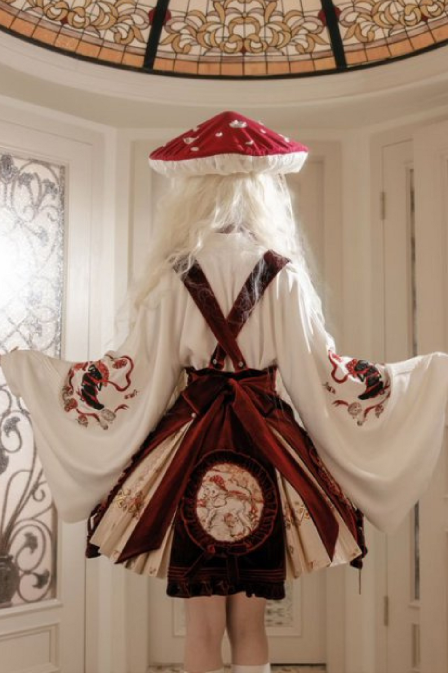 [pre-order] Japanese Style Mushroom Dark Sweet Lolita Jumper Skirt + Gown + Accessories