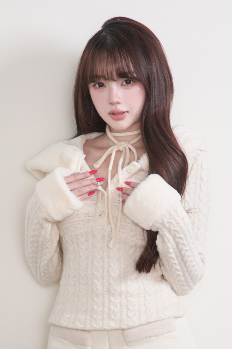 Cable Knit Top + Tiered Skirt