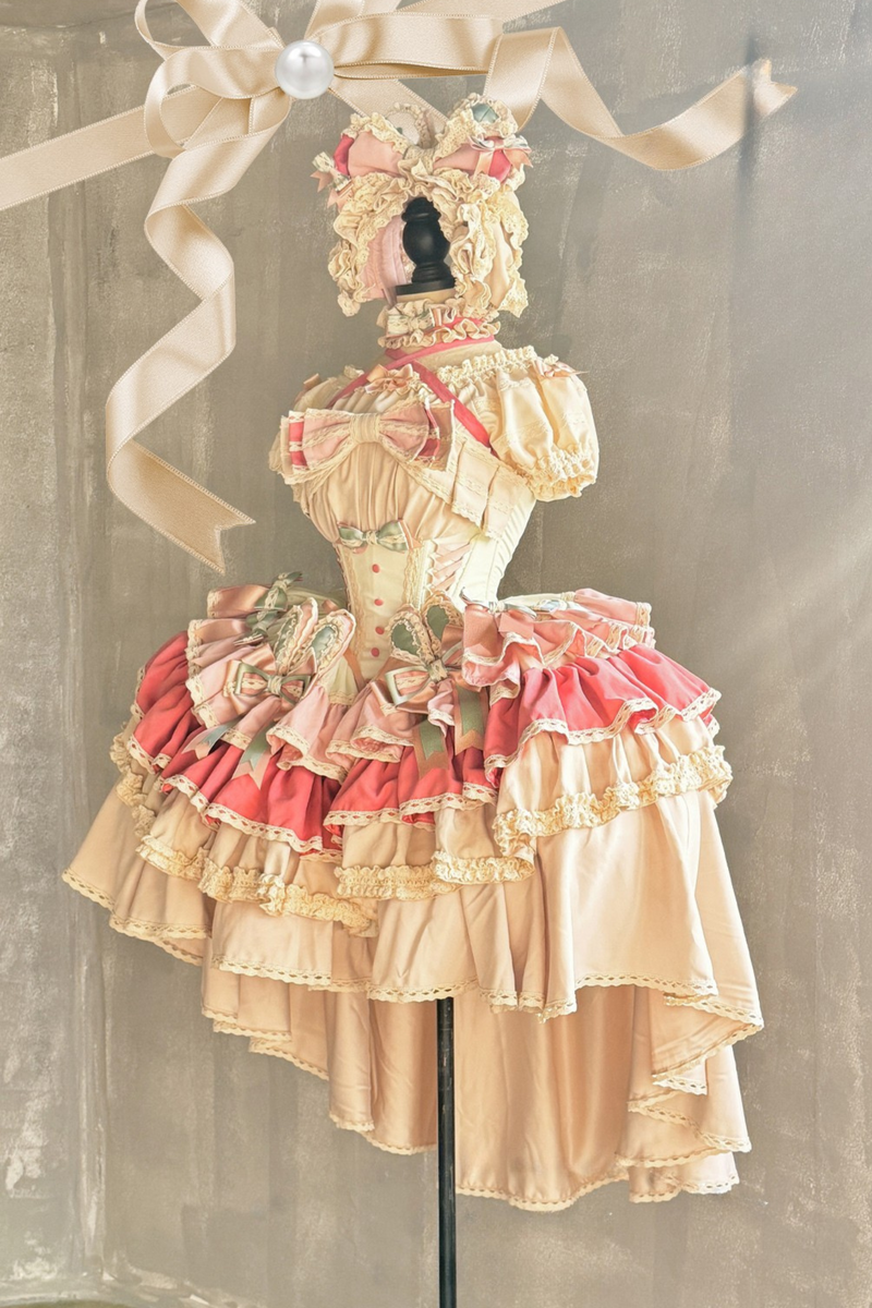 [pre-order] Ribbon Bunny Antique Version Bustier Dress + Inner Top + Complete Accessories